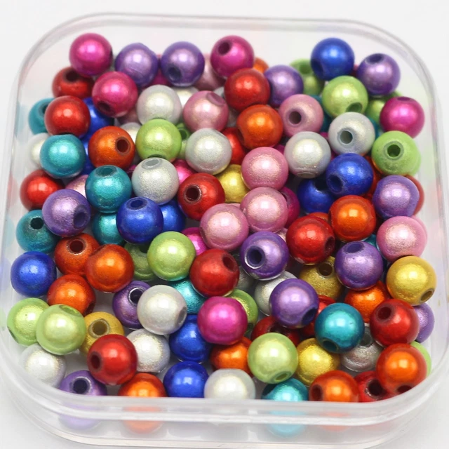 400 Mixed Color 3D Illusion Acrylic Miracle beads 6mm Spacer Beads