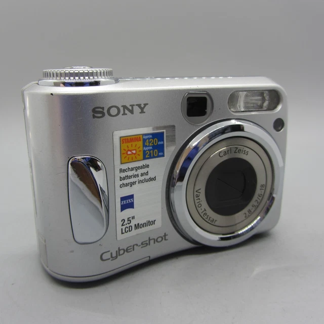 SONY CYBERSHOT DSC-S90 4.1MP Compact Digital Camera Silver Tested *Read ...