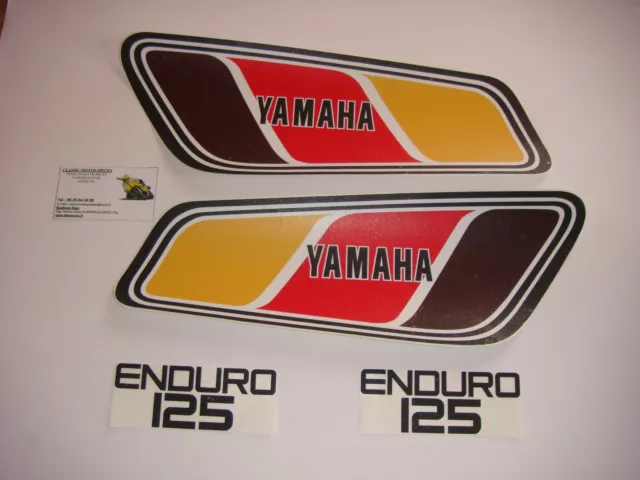 125 Dtmx  Yamaha 1977 Emblemes Compatible Pour Reservoir Et Caches/ Kit Deco