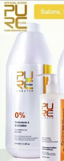 PURE Traitement cheveux Kératine produit pro sans formaldéhyde 