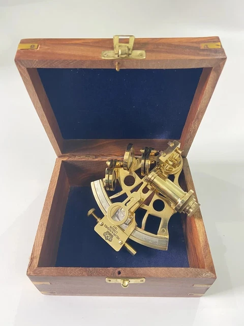 Nautisch Messing Sextant Mit Holzkiste Navigations Sextant Echt Sextant
