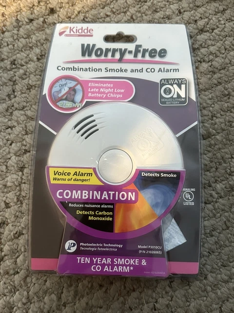 Kidde P3010CU Battery Electrochemical Carbon Monoxide Sensor Smoke Alarm