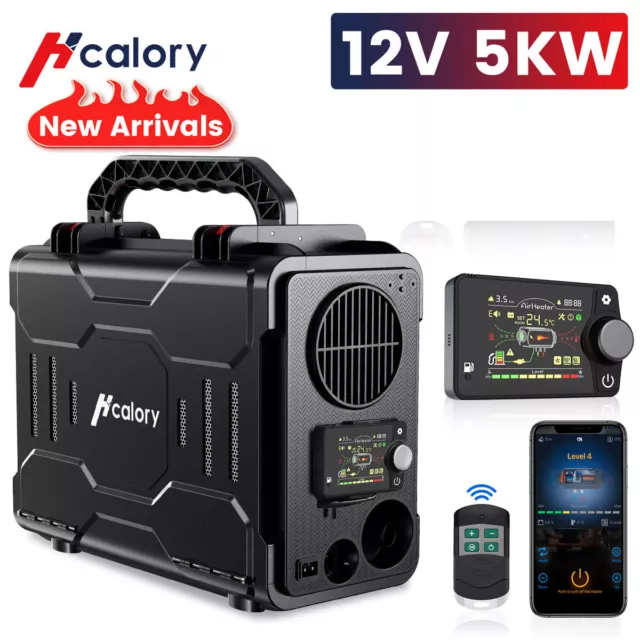 Hcalory 5KW 12V bluetooth Standheizung Air Heater Diesel Heizung Luftheizung PKW