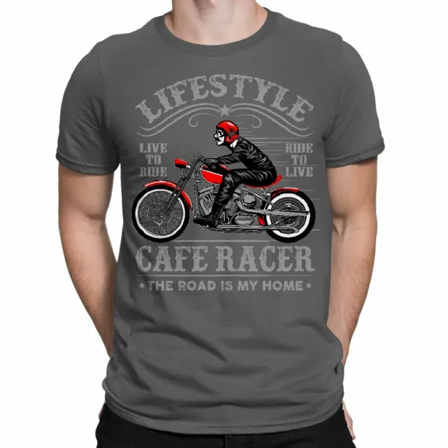 Lifestyle Biker Mens T-Shirt Motorbike rider