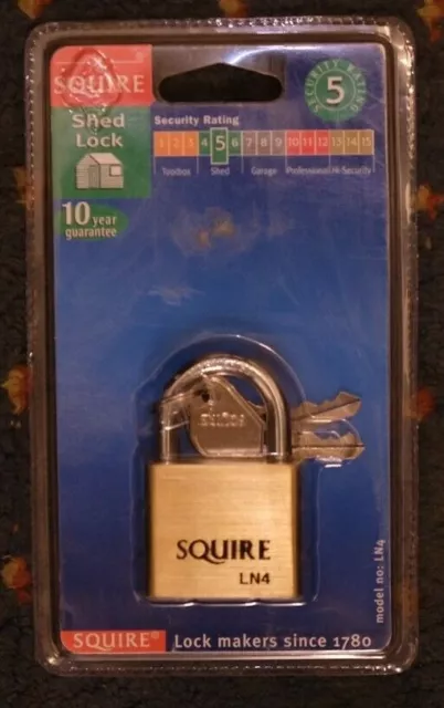 Squire 40mm Shed PADLOCK Hardened Steel Shackle - LN4