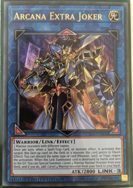 YuGiOh Arcana Extra Joker Ultra Rare CT15-EN006 NM