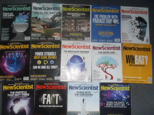 New Scientist 2014 (May - August)  Joblot Bundle Of 14 Magazines L216