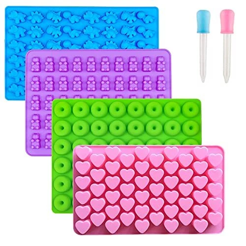 my Bear Candy Molds Silicone, Gummy Molds with 2 Droppers, Non-stick Silic...