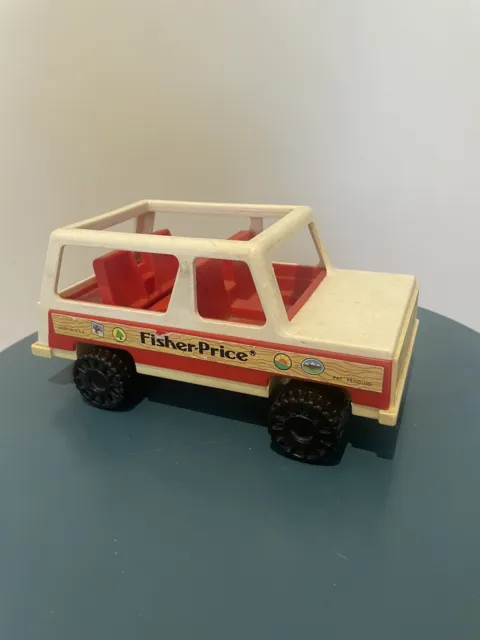 Vintage Fisher Price 1979 Little People Camper Camping Jeep Only