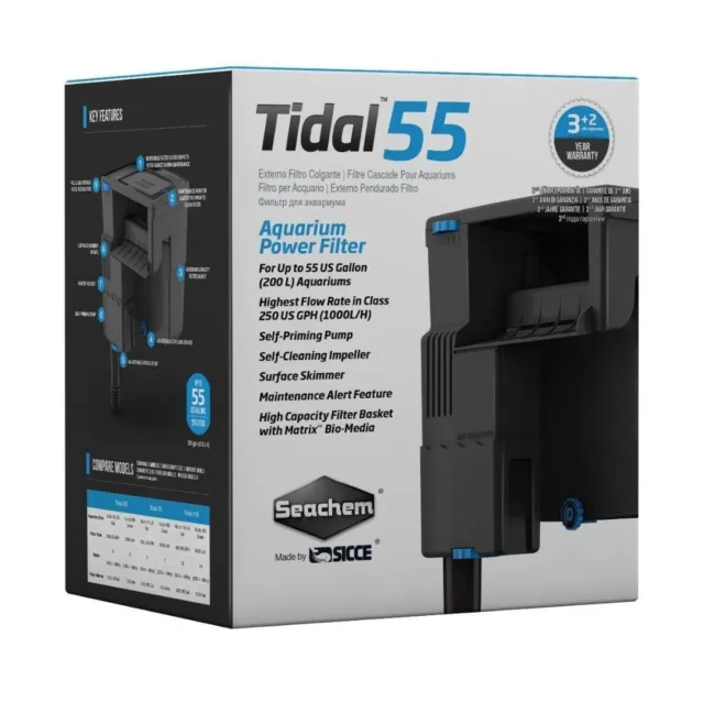 Seachem - Tidal 55 Hob Power Filter (Up To 55 Gal)