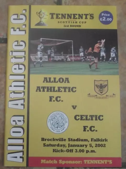 2001-02 (Jan)  Alloa Athletic v  Celtic  -  Scottish Cup Rd 3