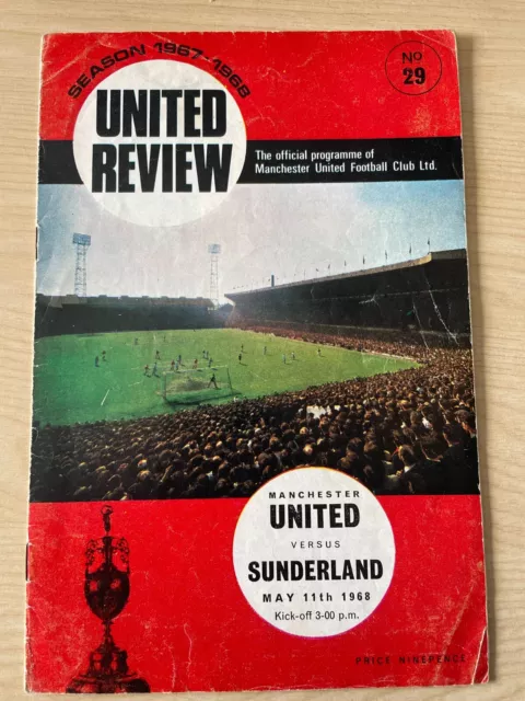 Manchester United v Sunderland signed programme 1968 with George Best autograph