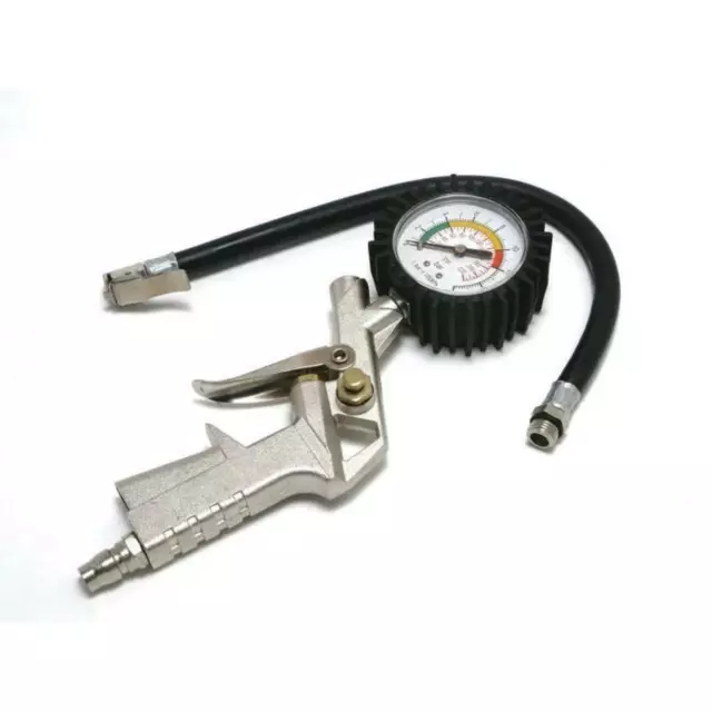 Professional Garage Air Line Tyre Pump Inflator Pressure Gauge For Compressor