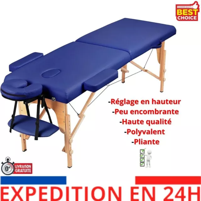 Yaheetec Table Banc Lit de massage pliante Charge 250 kg Cosmetique 213 x 60 cm.