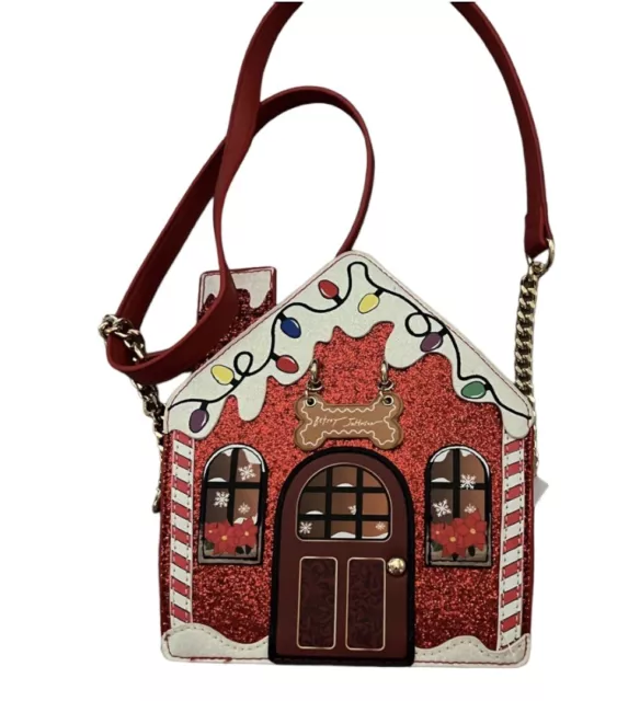 Betsey Johnson Gingerbread House Crossbody Hand Bag Christmas Holiday