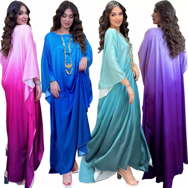 Abaya Dubai Arab Islamic Kaftan Muslim Women Dress Moroccan African Turkey Maxi