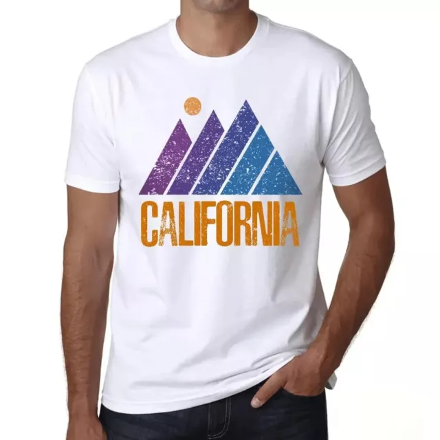 Uomo Maglietta Montagna California – Mountain California – T-shirt Stampa