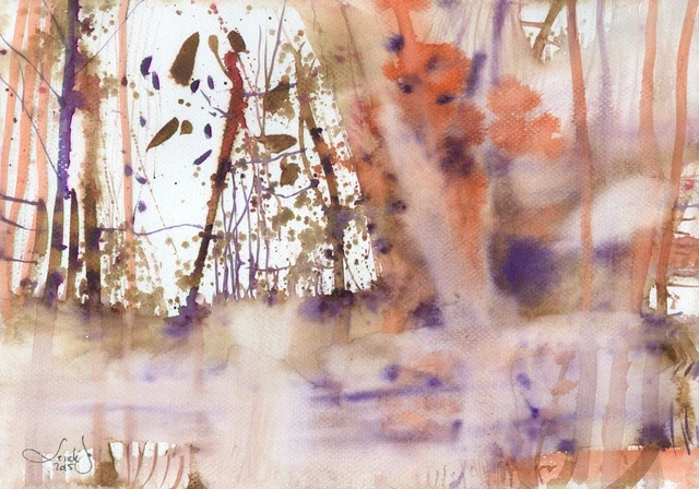 acuarela pintura aquarelle original Landschaft Picture(30x21)cm0312 COM