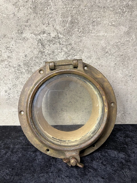 Antique Ship Porthole Wilcox Crittendon Brass Nautical Salvage 6” Diameter