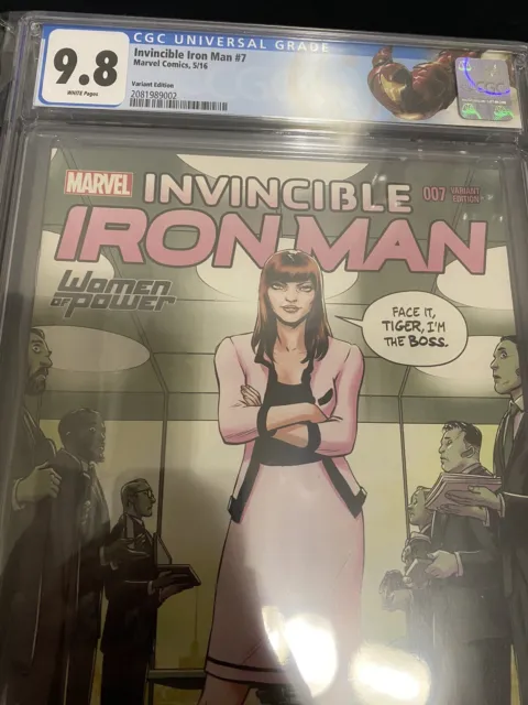 Invincible Iron Man #7 Marvel 2016 1st Riri Williams Women of Power Var CGC 9.8 2