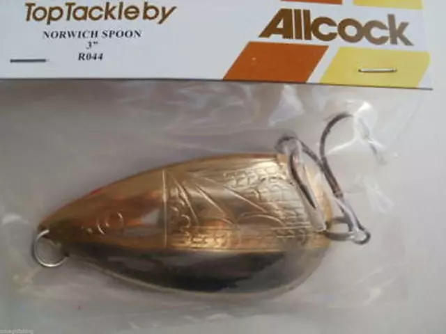 Allcock 3" Norwich Brass Copper Spoon Salmon Pike Lure