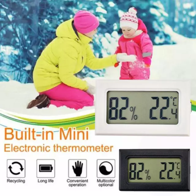 Digital LCD Indoor Convenient Temperature Sensor Humidity Meter Thermometer B9W9
