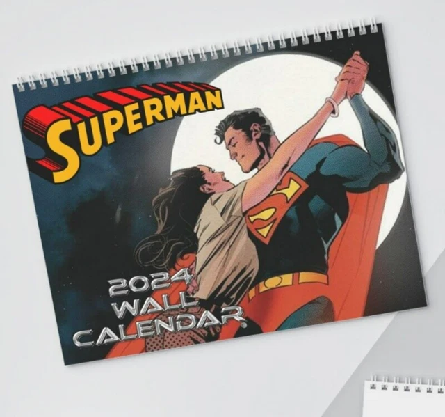 Superman Wall Calendar (2024) - Superb Art - DC Comics - Man of Steel - Krypton