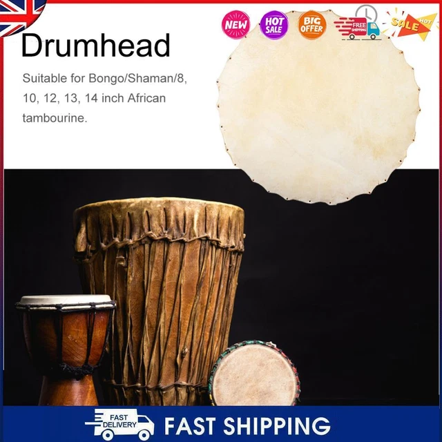 Drum Goat Skin Head for African Tambourine Percussion Drum Part (Diameter 300mm)