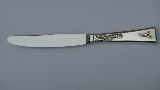 Vintage C. P.petersen "Dolphin" Sterling Silver Dessert Knife 6 1/4 ", Montreal