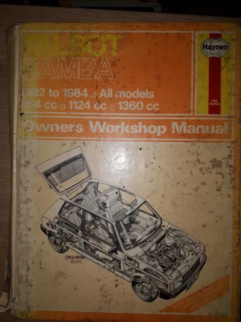 Talbot Samba All Models Haynes Owners Workshop Manual 1982 1986 USED CONDITION