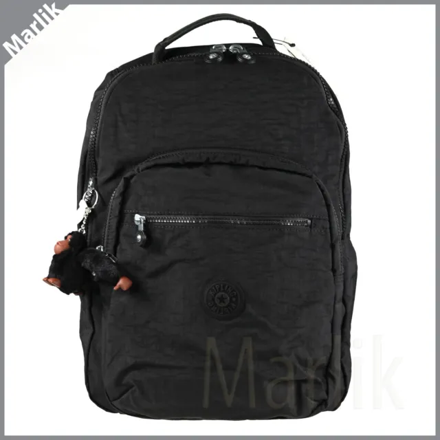 Kipling Seoul Large 17" Backpack BP4412, Black Tonal, W/ Laptop Protection, NEW