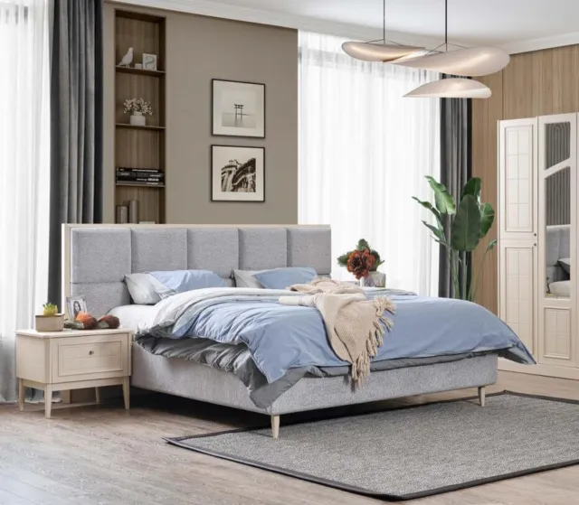 Bett Design Doppelbett Luxus Betten Polster Schlafzimmer Möbel Neu