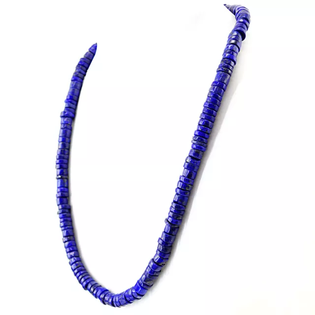 Blue Lapis Lazuli 389.00 Cts Natural 20 Inches Long Round Shape Beads Necklace