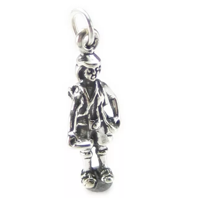 Hiker map reading sterling silver charm .925 x 1 Maps and Hiking charms