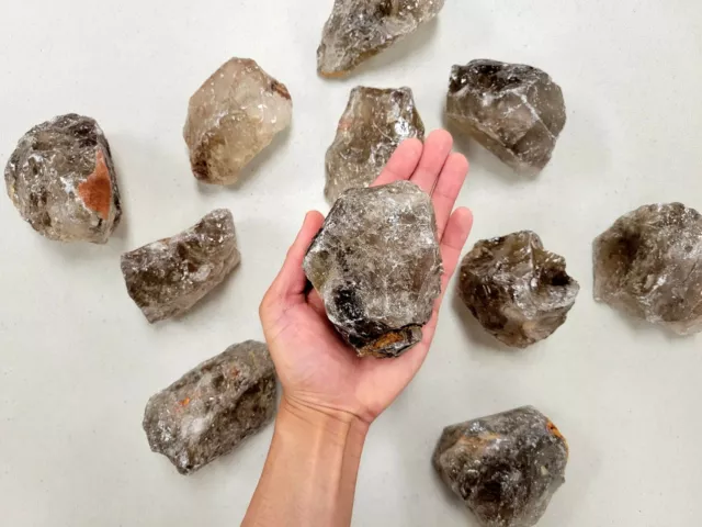 Raw Smoky Quartz Large Chunks Smokey Natural Stone Rocks for Healing & Lapidary