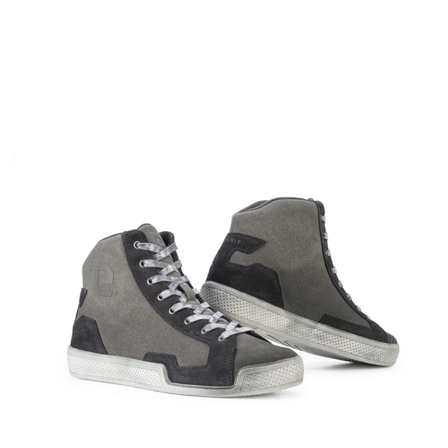 Scarpa Moto Estiva - Eleveit Antibes Air Canvas - Grigio Chiaro - Taglia 46