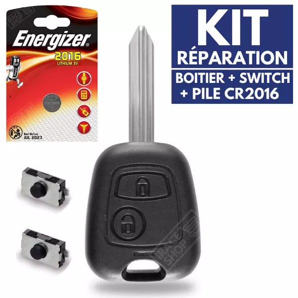 ✅ KIT Plip Coque Clé pour Télécommande PEUGEOT Partner Expert Utilitaire