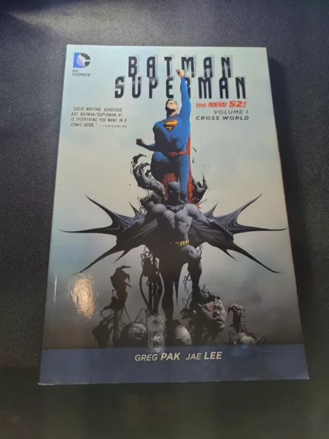 Batman/Superman Vol. 1: Cross World (the New 52) by Greg Pak (2014, Trade...