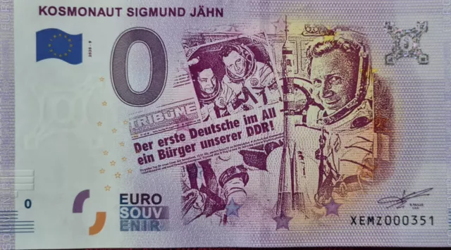 XEMZ 2020-9  Null 0 Euro Schein Kosmonaut Sigmund Jähn Souvenirschein