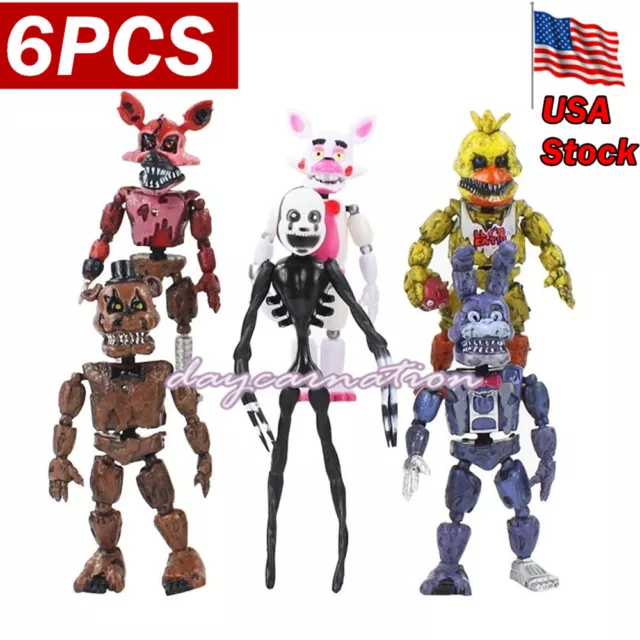 TENDPL Toy Gift FNAF Nightmare Sister Location Funtime Chica Freddy Bear  Figure Toy Bonnie Car Decorations Five Nights at Freddy's Figures Model  Action Figure Collectible Model