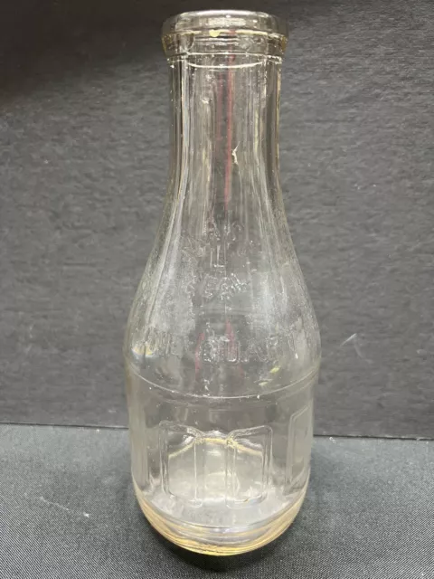 1943 H.P. Hood & Sons Dairy Experts One Quart Store Milk Bottle Embossed Mass