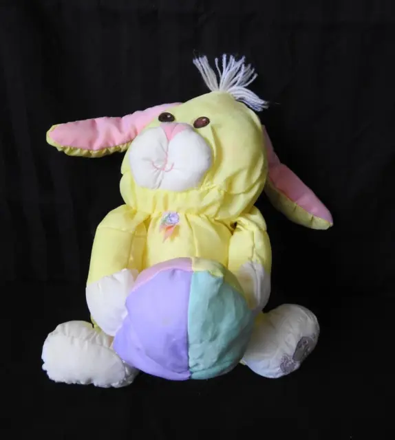 Vintage Fisher Price Puffalumps Bunny Rabbit Stuffed Animal 1988