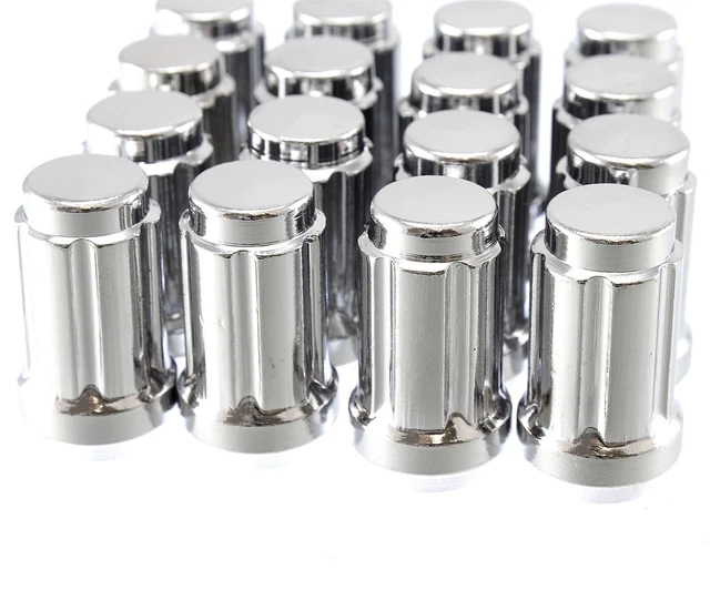 20pcs CHROME SPLINE RACING TUNER LUG NUTS 12m x 1.50 With KEY 6 point