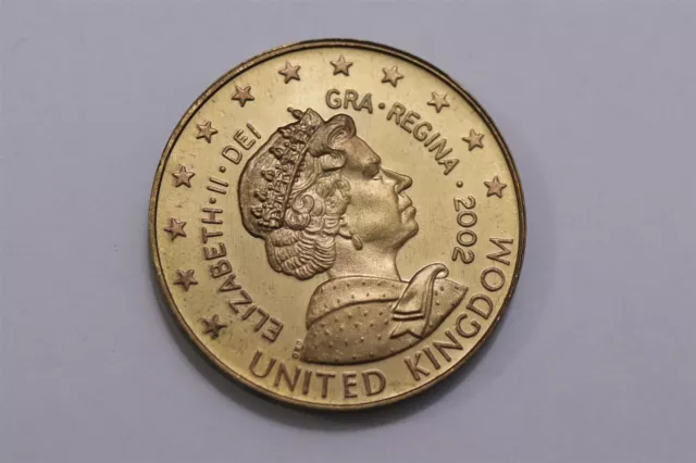 UK GB 5 EURO TRIAL PATTERN 2002 BY INA 36mm & 22Gr. B32 #K1782