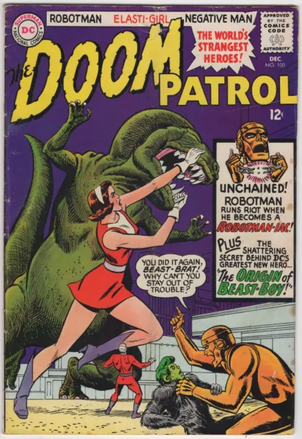 Doom Patrol #100 (1965) 4.5 Very Good+ Origin of Beast Boy!