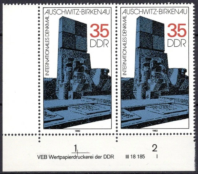 DDR 1982 Mi.Nr. 2735 ** postfrisch Eckrand mit DV Druckvermerk FN 1