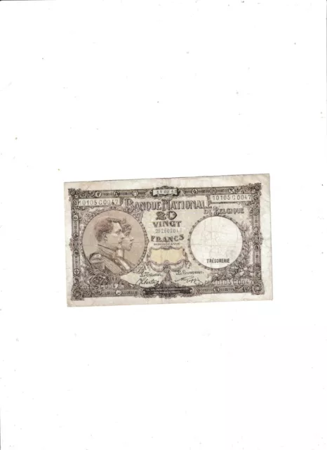 Belgium  20  Francs  1943