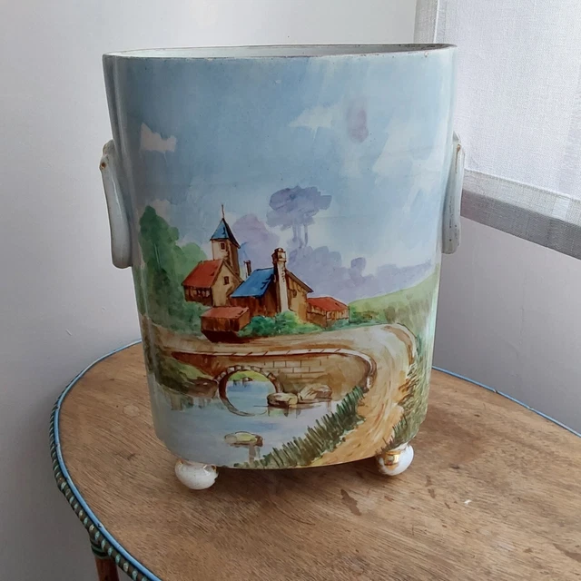 ANCIENNE COUPE MINIATURE de poupée en tôle émaillèe jouet jeux fin XIX