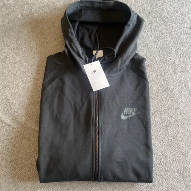 Mens Nike Tech Fleece Black Tracksuit Top size XL Brand New