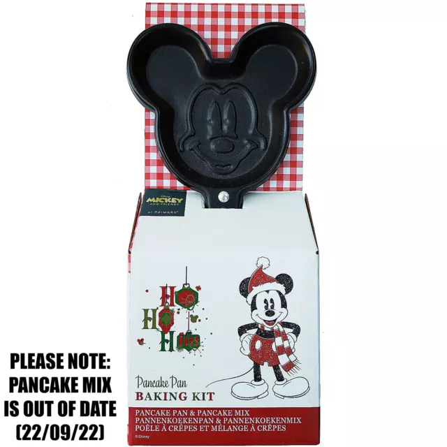 Disney Mickey Mouse Mini Pancake Pan Gift Set Baking Kit Shaped Crepe Primark